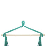 Distinctive Cotton Canvas Hanging Rope Chair with Pillows Green - Image 12
