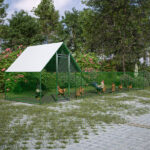 26'Lx6.7'Wx6.6' ft Large Metal Chicken Coop, Walk-in Chicken Run, Galvanized Wire Poultry Chicken Hen Pen Cage, Rabbits Duck Cages with Waterproof and Anti-Ultraviolet Cover for Outside - Image 10