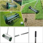 Heavy Duty Rolling Lawn Aerator,Rolling Lawn Aerator, Rotary Push Tine Spike Soil Lawn Aerator Gardening Tool with 3-Piece Long Steel Handle for Garden Yard Grass Maintenance,Garden Yard Rotary Push - Image 6