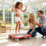 25.5 Inch Kids Mini Trampoline with Non-Slip EVA Jumping Surface, Rounded Edge PU Foam Foot Pads Compact Indoor Outdoor Balance Bounce Toy for Toddlers Ages 3+ Red - Image 7
