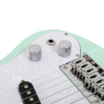Do Not Sell on Amazon 30in Maple Fingerboard Mini Electric Guitar Kit with 5W Amplifier Bag String Shoulder Strap Plectrum Cord Wrench Tool Light Green - Image 12