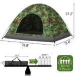3-4 Person Camping Dome Tent Camouflage - Image 5