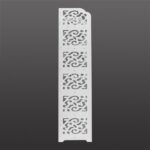 Wood-plastic Board Six Tiers Carved Shoe Rack White B - Image 13