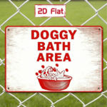 CIFbuy 1pc Doggy Bath Area Metal Sign, Cute Dog" Bathroom Decor, Weatherproof Rustproof UV Resistant, UV Resistant, 7.87x11.81 Inch Unframed Wall Art Cute Dog BathikTok, Cute Dog BathikTok, t Self-pickup Logiopics - Image 4