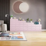 Modern Simple 7-Drawer Dresser Pink - Image 14