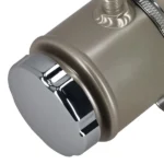 Racing Power Steering Reservoir Universal Performance Silver Aluminum Tank Kit - Image 4
