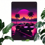 CIFbuy Retro Synthwave Car Sunset Metal Tin Sign, Vaporwave Unframed Wall Art, 8x12 Inch Man Cave Home Decor Poster, Man Cave Home Decor Poster, 20x30cm MikTok, MikTok, Inch Man Cave Home Decor Poster Self- Vckup LogiopcmArt - Image 8