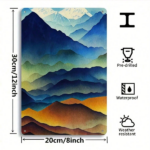 CIFbuy 1pc 2D Flat Metal Wall Art Watercolor Mountain Landscape Minimalist Home Decor 12x8 Inch Bedroom Office Hanging Sign TikTok, TikTok, Self-pickup Logiopics - Image 2