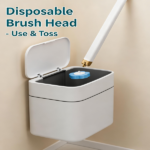 "Wall Mounted Toilet Brush Set with Disposable Heads, 3-Layer Cleaning System, One-Click Replacement Design, Bathroom Cleaning Tool with Holder and Plunger Kit " - Image 8
