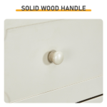 5-Drawer Cabinet with Solid Wood Veneer and Paint P2 MDF + P2 Particleboard Storage Cabinet 31.3*15.55*47.24in Dark brown Ceiling Panels + Light Brown Cabinets - Image 7