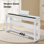 Do Not Sell on Amazon Glarry GDP-104 88 Keys Full Weighted Keyboards Digital Piano with Furniture Stand, Power Adapter, Triple Pedals, Headphone, for All Experience Levels White - Image 41