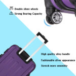 3-in-1 Portable ABS Trolley Case 20" / 24" / 28" Purple - Image 6