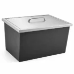 Drop-In Ice Chest, Stainless Steel Ice Storage Box with Lid and Drain Hose, Ice Bin for Chilled Wine, Beer, Beverage (21 x 17 x 18 Inches) - Image 2