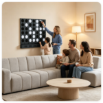 Black Large Wall-Mounted 4-to-Score Connect Four Game with Full Wall Mount Hardware, Fast Reset Mess-Free Design Fun Board Game for Kids Adults Indoor Entertainment & Wall Decoration - Image 9