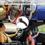 Portable door assist armrest for the elderly and disabled - equipped with LED lights, seat belt circuit breakers, and window breakers - Image 8