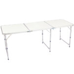 180 x 60 x 70cm Aluminum Alloy Folding Table White - Image 14