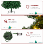 Replace 49344027 FCH 6ft PVC Material DIY 150 Lights Warm Color 8 Modes 1050 Branches Christmas Tree Green - Image 4