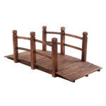 Arch Bridge Small Wooden Bridge Courtyard Outdoor Anticorrosive Wood Landscape Bridge Carbonization Color - Image 23