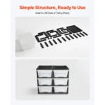 100L 6 Storage Drawers, Sturdy Organizer , Clear Storage Bins for Office, Craft Rooms, and Home Organization (Shipment from Walmart) - Image 2