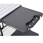 Foldable Aluminum Camping Kitchen Table Heat Resistant Slatted Tabletop, 4 Foldable Side Trays Mesh Storage Rack Hanging Hooks 154lbs Load Capacity Built-In Carry Handle for Campsite Park Travel - Image 14