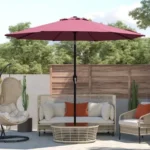 9.8FT Offset Cantilever Patio Umbrella with Crank & 8 Ribs, Easy Tilt Adjustment, UV Protection for Backyard Patio Lawn,blue - Image 21