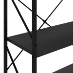 5 Tier Bookshelf, Classically Home Office Bookcase Shelf Storage Organizer, Book Rack,Black(Shipment from Walmart) - Image 4