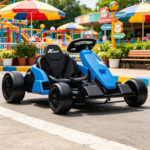 White 24V Electric Go-Kart Dual 150W Motors Adjustable Seat 11.2MPH High Speed Slow Start 5-Point Harness - Image 9