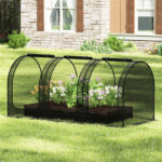 Green 108"x48"x47" Garden Crop Cage with High-Density Nylon Mesh, Plant Protection Tent with Zippered Doors for Vegetables & Flowers - Image 8
