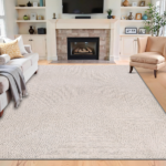 Large Area Rug Living Room Rugs, Brown Soft Machine Washable Rug for Entryway Non-Slip Door Mat, Ultra Soft Area Rug Geometric for Bedroom Kitchen Office, Brown - Image 7
