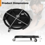 Rolling Garage Tool Caddy with 4 Storage Compartments & Magnetic Holders, 360° Swivel Wheels Portable Tool Tray Organizer - Image 5