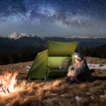 Collapsible camping tent with an integrated cot - Image 24