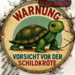 CIFbuy Vintage Turtle Crossing Metal Sign, German-Inspired Turtle Shell Wall Decor, 8x8 Inch Round Aluminum Plaque, Retro Reptile Room TikTok, TikTok, Self-pickup Logiopics - Image 5