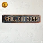CIFbuy Relax Zone Vintage Aluminum Sign Hollow Letter Rustic Wall Decor Easy To Hang Bedroom Decor (TikTok, temu pick-up service)