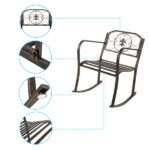 Replace 66934556 Flat Tube Single Rocking Chair Bronze Color - Image 24