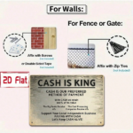 CIFbuy Cash Is King 2D Flat Metal Sign, Wall Decor Plaque Waterproof Outdoor Art, Decoration For Home Garden Bar 7.87*11.81in Flat Metal SikTok, Flat Metal SikTok, Self-r ckup Logiopin - Image 3