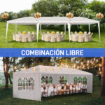 3*9m 5-Sided Iron PE Cloth Spiral Pipe Pergola - Image 6