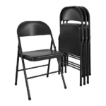 Steel Folding Chair (4 Pack), Black (Shipment from Walmart)