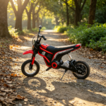 Red 12" Kids Electric Dirt Bike: 24V 350W Motor, Up to 15 MPH Powerful Speed – Ride-On Toy for Young Racers - Image 6