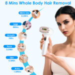 3 In 1 Ice Cooling Laser Hair Removal Painless Permanent At-Home IPL Hair Removal with 999,999 Flashes 9 Energy Levels 2 Flash Modes for Armpits Legs Arms Bikini Line - Image 5