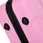 Vertical Striped 3-in-1 Luggage Set with Handle ABS Trolley Case with Swivel Wheels Aluminum Alloy Trolley Suitcase 20in 24in 28in Pink - Image 11