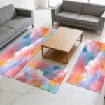 Three-piece kitchen rug set, non-slip and washable, abstract pattern kitchen hallway rug, soft and comfortable, suitable for sinks, floors, entrances, hallways and bathrooms. - Image 12