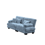 Cloud Couch 2 Seater Sofa for Living Room, Chenille 2 - Seat sofa with 2 Lumbar pillows and 2 throw pillows,Chenille Blue - Image 11