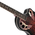 Don’t sell on Amazon 41 inch Full-Size Cutaway Acoustic-Electric Guitar Grape Voice Hole Spruce Top Round Back Sunset Red - Image 10