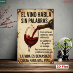 CIFbuy Vintage Spanish Red Wine Metal Sign 7.87x11.81in" Wine Glass Tin Plaque Rustic, Wall Decor Silent Quotes 2D Flat Iron 7.87x11.8ikTok, 7.87x11.8ikTok, t Self-pickup Logiopics - Image 5