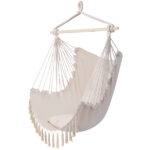 Pillow Tassel Hanging Chair Beige - Image 4