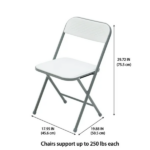 6 Pack Resin Folding Chair, White (Shipment from Walmart) - Image 5