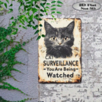 CIFbuy Retro Cat Watching You Metal Tin Sign Funny Animal Wall Art For Home Bar Coffee Shop Garage Bathroom Decor Cute Pet Lover Gift TikTok, TikTok, Self-pickup Logiopics - Image 6