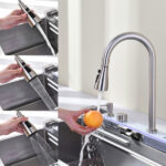 Pull-out Facuet Single Bowl Sink Kitchen Vegetable Sink 304 Whale Waterfall Sink Dish Sink Household Vegetable Washing Basin, Dark Gray[Unable ship on weekends, TK/TEMU only for pickup, only TX10643 warehouse supports GOFO] - Image 6