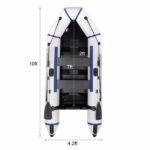 Camping Survivals 10ft PVC 330kg Water Adult Assault Boat Off-White - Image 24