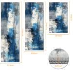 Three-piece kitchen rug set, non-slip and washable, abstract pattern kitchen hallway rug, soft and comfortable, suitable for sinks, floors, entrances, hallways and bathrooms. - Image 3